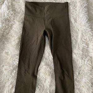 Dark Olive Wunder Under Lululemon High-Rise Leggings 25”